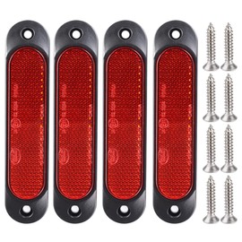 Gebildet Pack of 4 Red 12 V-24 V Front Side Marker 27 LED Trailer Truck, Rear LED Marking, Trailer Parking Indicator for Truck, Bus, Boat, Motorhome, Truck, SUV, UTV