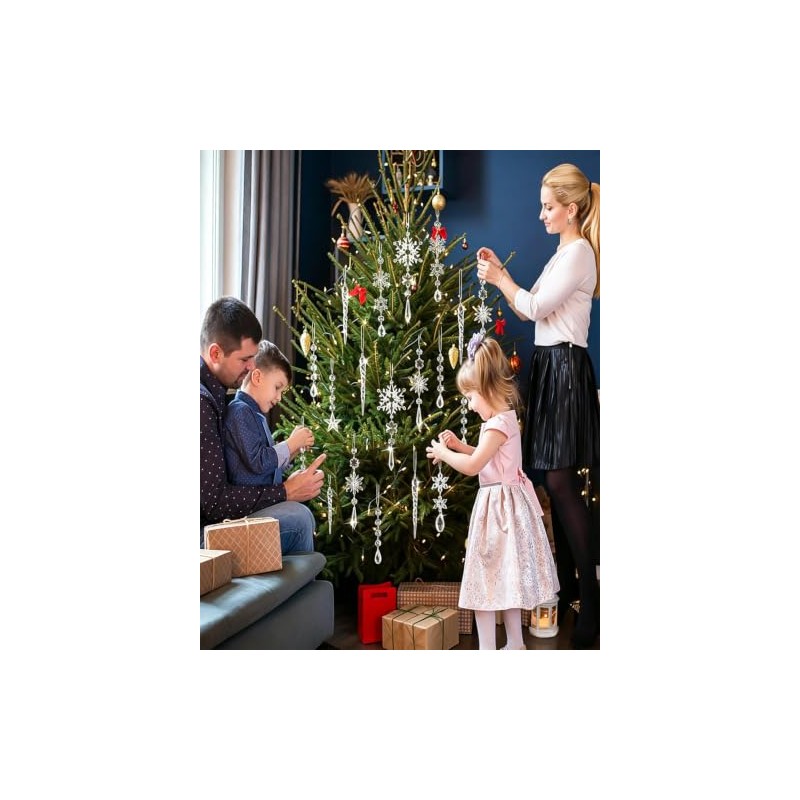 18 Ornamentos navideños, Cristales para arbol de Navidad