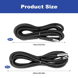 WZHHDM Replacement Cord for Zero Gravity Chair, 4pcs Replacement Elastic Cord, Universal Replacement Elastic Cords Repair Cord Ties Kit for Repairing Sun Garden Loungers(Black)