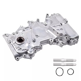 Feiteplus Timing Chain Oil Pump Cover Fits for Hyundai Tucson Kia Forte Soul 213502E330