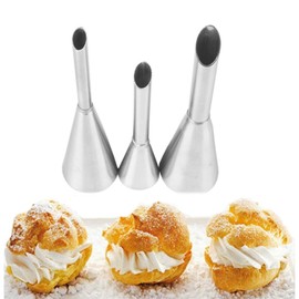 Boquilla para Manga Pastelera de 3 uds., Boquilla para Laminación Rellena de Crema para Magdalenas, Magdalenas, Crema, Donuts, Dulces, Fondant (Colores variados)