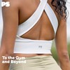 POPSUGAR Long Line Sports Bra Women, Workout Crop Tops for