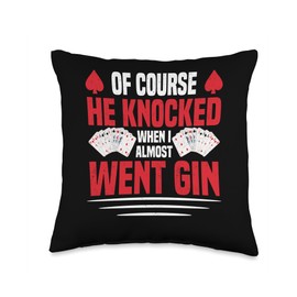 Gin Rummy Player Gin Rummy Card Game Set Gin Rummy Throw Pillow