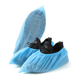 JMU Disposable Non-Slip Shoe Covers 15.7" (1000 Pack, 500 Pairs), Non-Woven Medical Grade Booties Shoe Protectors, Hospital, Industrial & Indoor Use