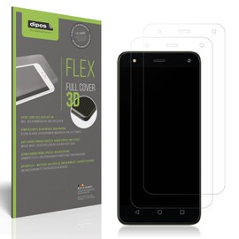 dipos FLEX 2x Schutzfolie matt passend für Mobicel MX3, Antireflex, 100% Displayabdeckung, Fingerprint Kompatibel, case-friendly, Full Cover Displayschutz Folie