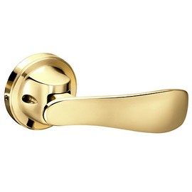 Yale P55313 Navis Paddle Lever, Hands-Free Opening – Push with Your Hip, Polished Brass