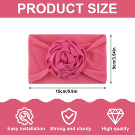 Knitted Headband for Children, Pack of 6 Lined Headband Hair Band Ear Warmers for Women and Girls, Knitting Pattern with Bow and Soft Fleece Lining for Winter and Spring