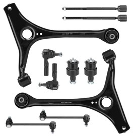 Front Lower Control Arm + Ball Joint for Ford Taurus 3.0L 1998-2007, Mercury Sable 1998-2005, Sway Bae + Tie Rod, Left & Right, 10Pcs Suspension Kit K80411 K80412 K8687 ES3349 EV398 K8734 K8735