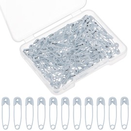 Pack of 130 Safety Pins, Small, White, Mini Safety Pins for Clothing, Metal Safety Pins for Crafts, Sewing and Jewellery Making (0.74 inches)