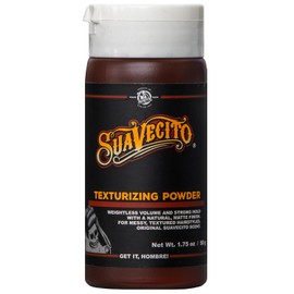 Suavecito Polvo texturizado y voluminizador para peinar el cabello con acabado mate sin brillo y fuerte sujeción, sin ensuciar, absorbente de aceite, larga duración, 1 onza, blanco