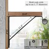 Closet Rod Bracket, Heavy Duty Shelf Bracket with Rod Holder,