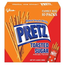 Glico Pretz Tosted Sugar Baked Snack Sticks, 6.35 oz (Pack of 5)