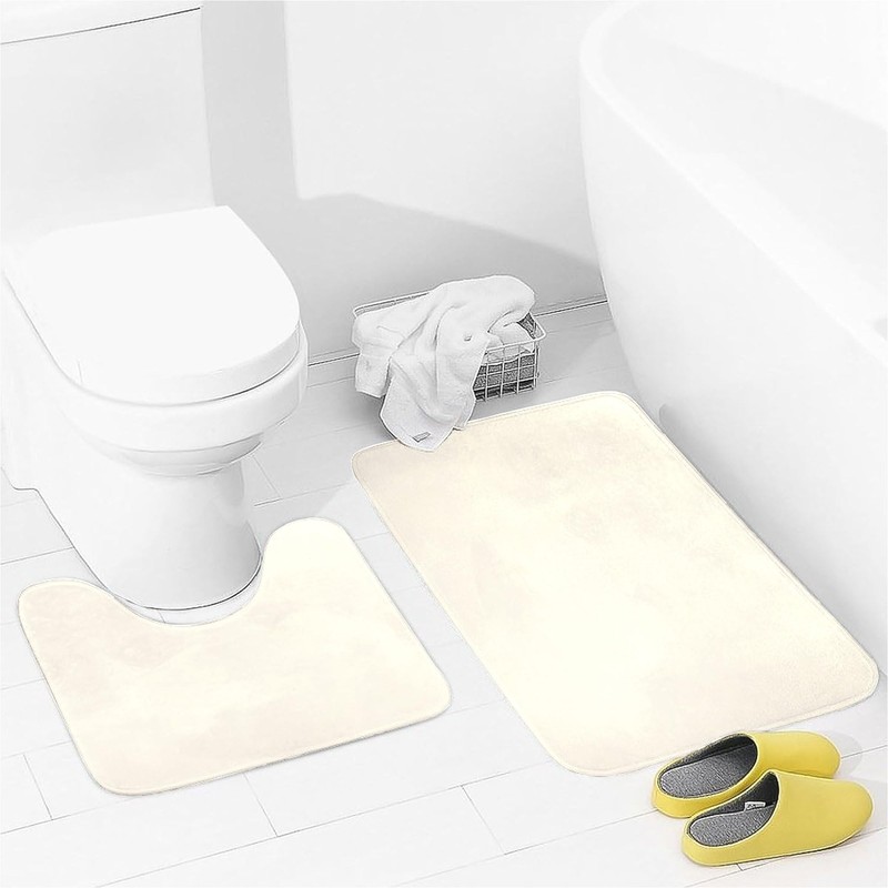 GA COMMUNICATIONS Bathroom Mat Sets 2 Piece Non Slip Washable