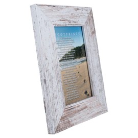 Dicksons Footprints Distressed White 9 x 7 Inch Wood Wall or Tabletop Picture Photo Frame