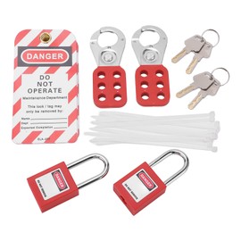 SIXRUN Lockout -Tagout -Kit, Zubehör mit Hochwertigem Qualität mit Leichten Sicherheitsvorhängeschloss, Vielseitigen Loto für die Anwendung für Essentielle Sicherheitsanwendung, Umfassende Kit