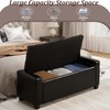Ottoman with Storage,Upholstered Tufted Bench with Safety Hinge,Holds up to