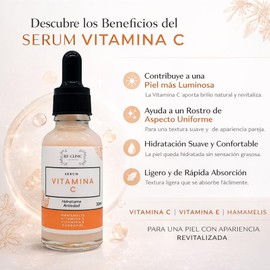 Sérum Vitamina C 20%, Hidratante,Aporta luminosidad con Hamamelis, Vitamina E y Carbopol, 30ml