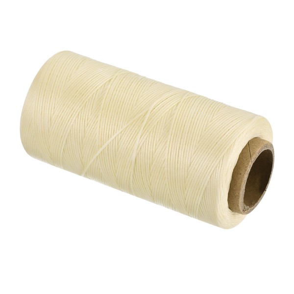 sourcing map Waxed Thread,284 Yard 0.8mm 150D Flat Wax Thread