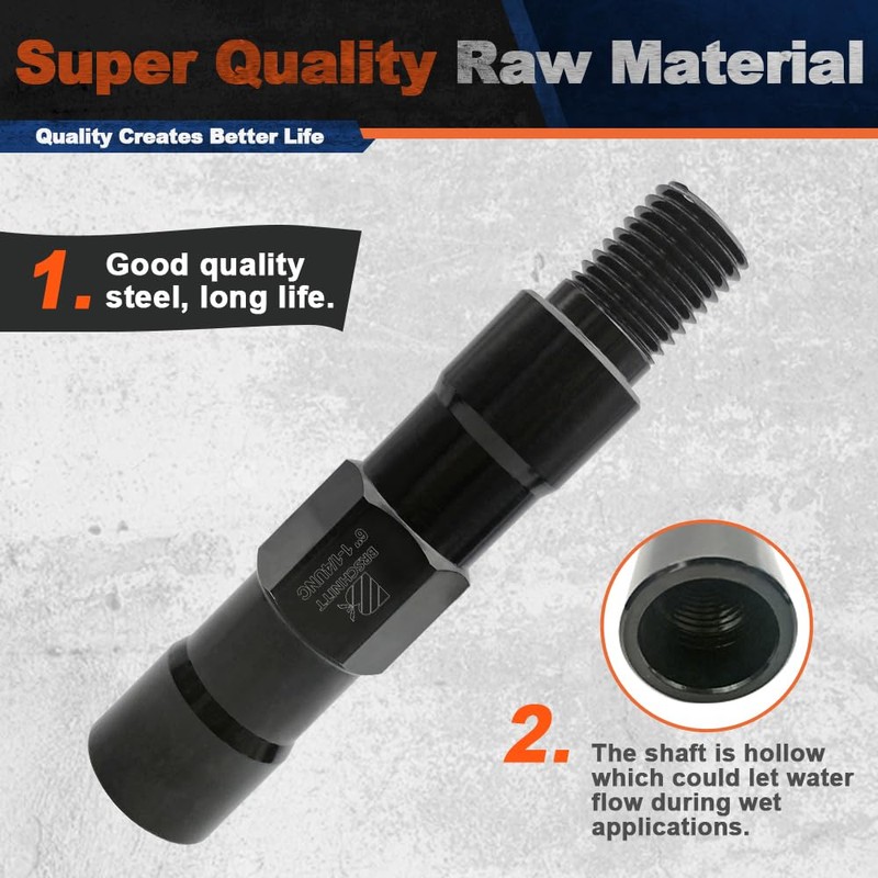 BRSCHNITT Core Drill Bit Extension 6",Diamond Core Drill Bits Extension