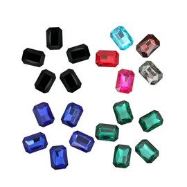 Healvian 50pcs Assorted Glass Drills Octagonal Shape Rhinestones Chic Fashion Jewelry Decorations