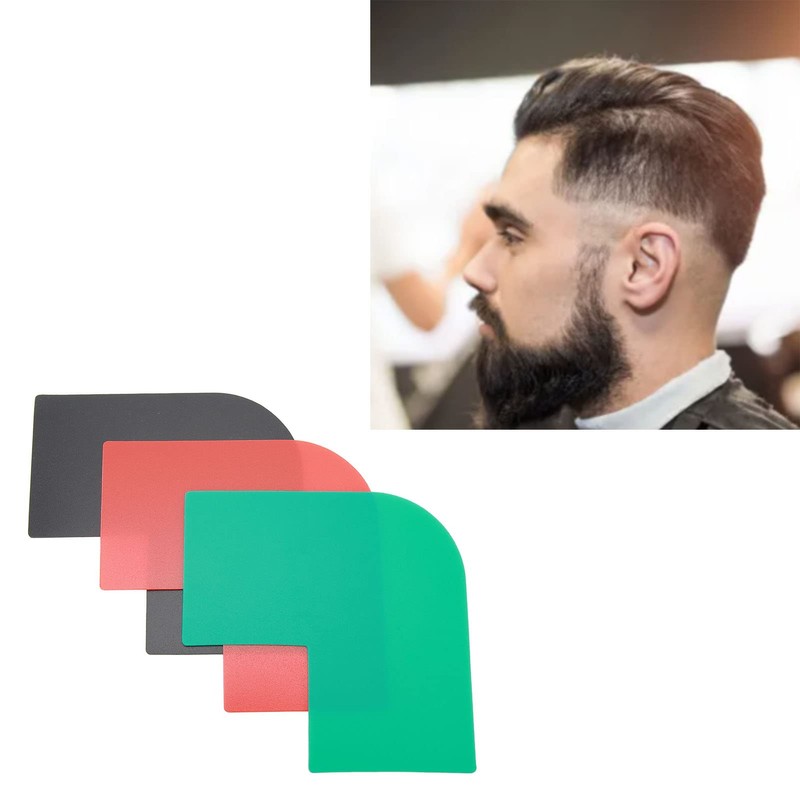 3pcs Beard Shaping Template for Men, Mustache Guide Tool for