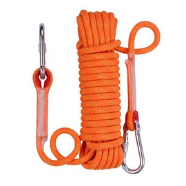 NorthPada 32.8 Feet Climbing Rope 10mm Static Safety Rock Climbing Rope, Fire Rescue Parachute Rope, Escape Rope, Rappelling Rope Orange