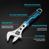 DURATECH 10 Inch Adjustable Wrench, 3-in-1 Spanner with Box End/Hex