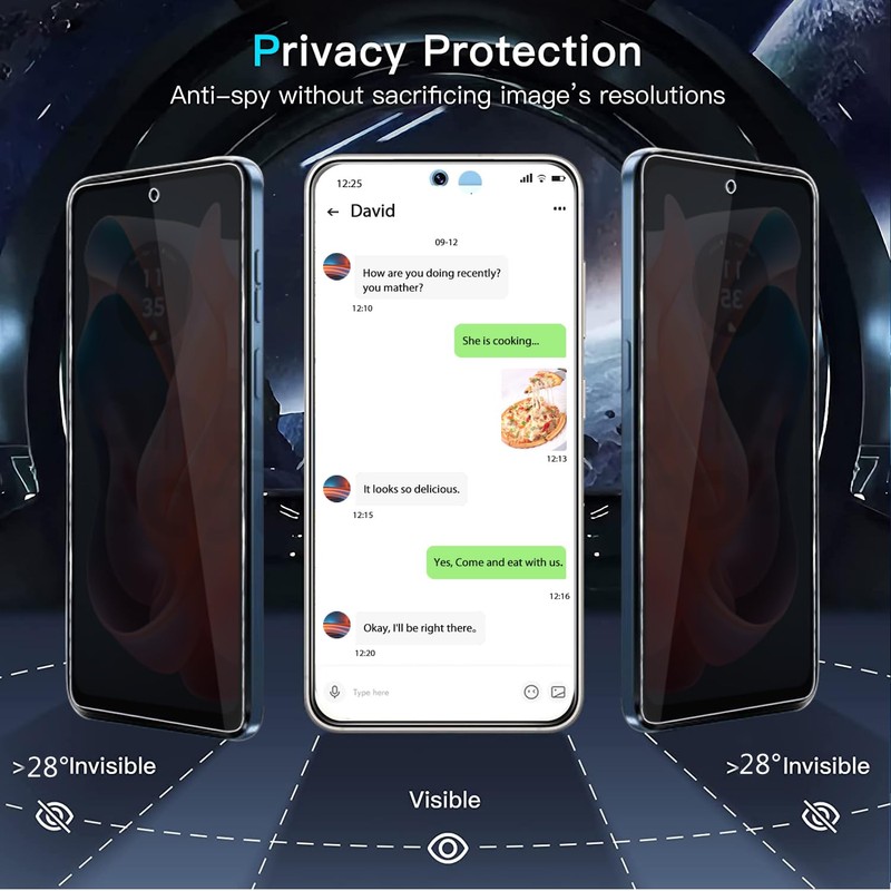Zeking 2Pack for T-Mobile Revvl 8 Pro 5G Privacy Screen