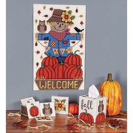 Mary Maxim Autumn Welcome Plastic Canvas Ensemble