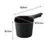Yamazaki 3608 Magnetic Handbag, Black, Approx. 6.5 x 11.0 x