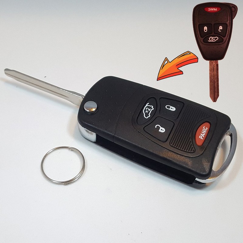 RI-KEY SECURITY Flip Key Modified Case Shell for Jeep Wrangler