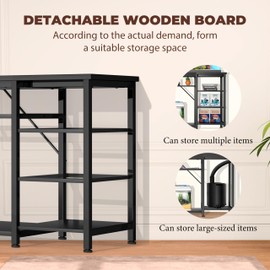 GRLEAF 55-75 Gallon Aquarium Stand: 1200LB Capacity, Built-in Power Outlets, 3-Tier Shelves for Fish Tank Accessories Storage, Heavy-Duty Steel/Wood Hybrid for Fish & Reptile Tanks | Excludes Tank