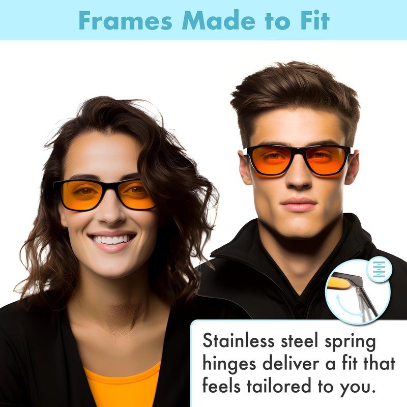 Orange Blue Light Blocking Glasses for Better Sleep - 99.5%