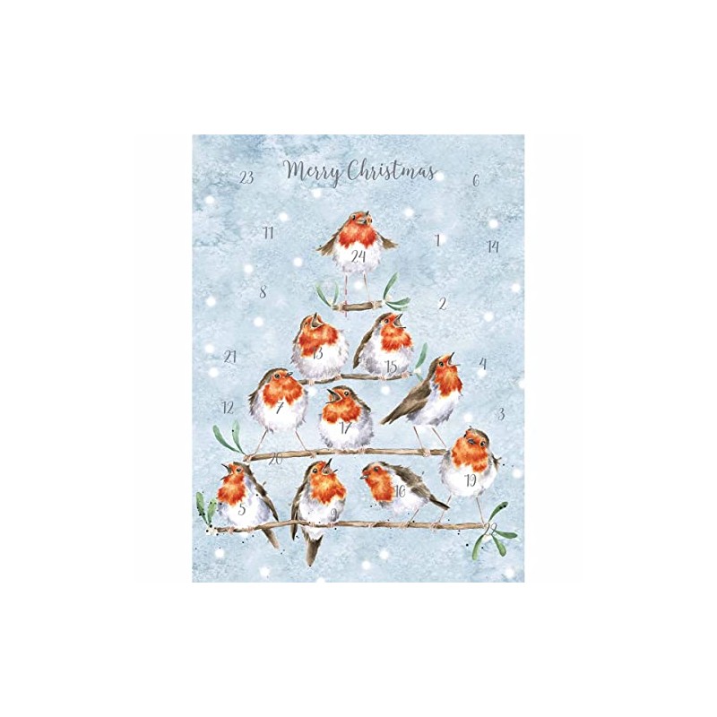 Wrendale Designs - 'Rockin Robins' Advent Calendar Card