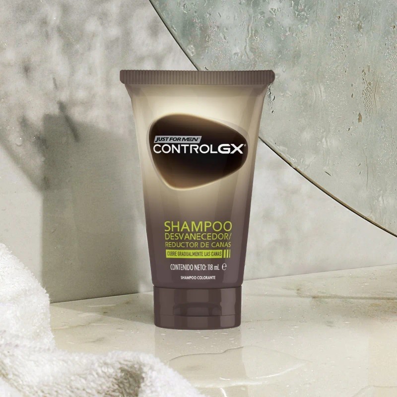 Shampoo Just for Men Control Gx, Desvanecedor Progresivo De Canas,