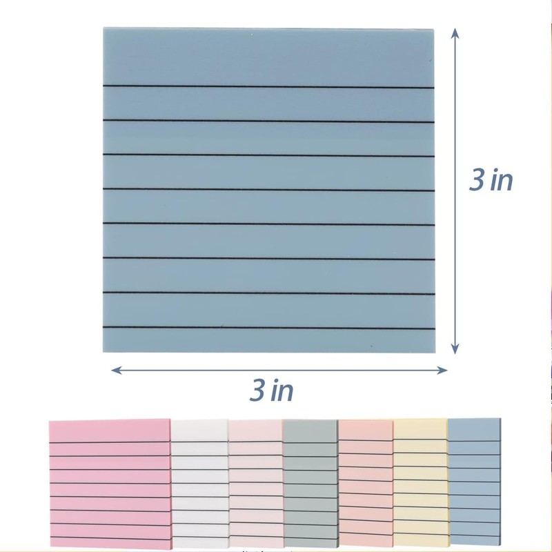 Vsagier Clear Transparent Sticky Notes 3.7"x 2.7", 200 Sheets, 4