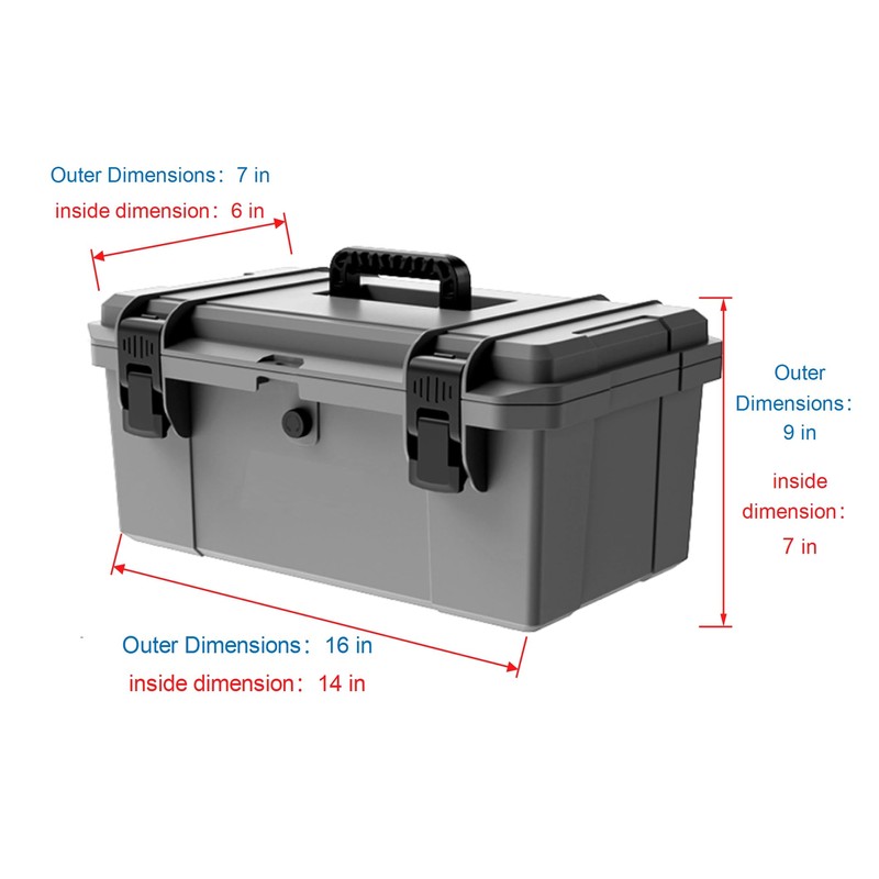 Universal Tool Box Kit,Tractor Tool Box, Lockable,With Mounting Bracket,ATV, UTV,