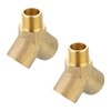 sourcing map Brass Tee Pipe Fitting, 3/8" x 3/8" x