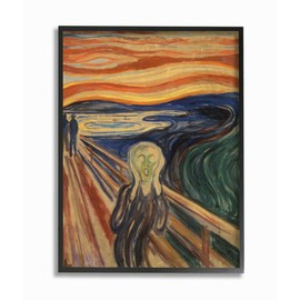 Stupell Industries Munch The Scream Classical Painting Black Framed Wall Art, 11 x 14, Multi-Color