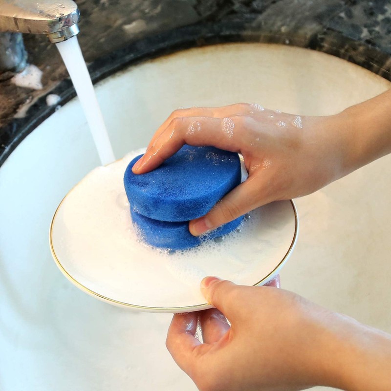 LUTER 4Pcs Paint Sponge Applicators, Double-Sided Round Artist Sponge Paint