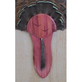 Taxidermists Woodshop The Cedar Carved Turkey Mounting Kit with Long Beard Plate