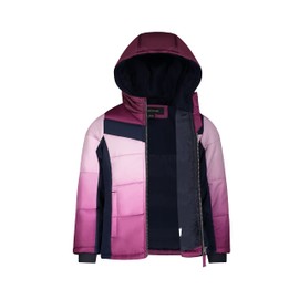 Weather Tamer Girls' 3-piece Ombre Dip Dye Bib Snowsuit and Snow Pant Set (Berry Ombre Dip Dye, 5/6)