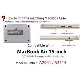 UESWILL Compatible with 2023 2024 MacBook Air 15 inch M2 M3 Case Model A2941 A3114, with 15.3" Liquid Retina Display Touch ID, Pattern Hard Shell Case Cover + Microfiber Cloth, Astronaut B