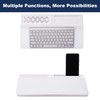 Small Glass Desktop Whiteboard Dry-Erase-Board - Computer Keyboard Stand White