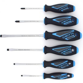 WITTE MAXX Plus 6 Piece Professional Grade Screwdriver Set: 4 Slotted, 2 Phillips