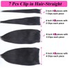 Unipearl Straight Hair Extensions Clip in 18 Inch 7Pcs 120g