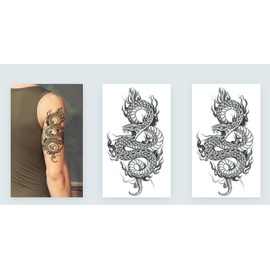 2 x Temporary Schlange Tattoo Kobra Tattoo Fake Tattoos XQB1047x2