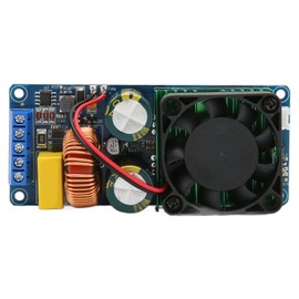 Mono Channel Amplifier Board High Power 500W Efficient HiFi Power Amp Board with Fan for 10‑18in 4‑8 Ohm Speakers