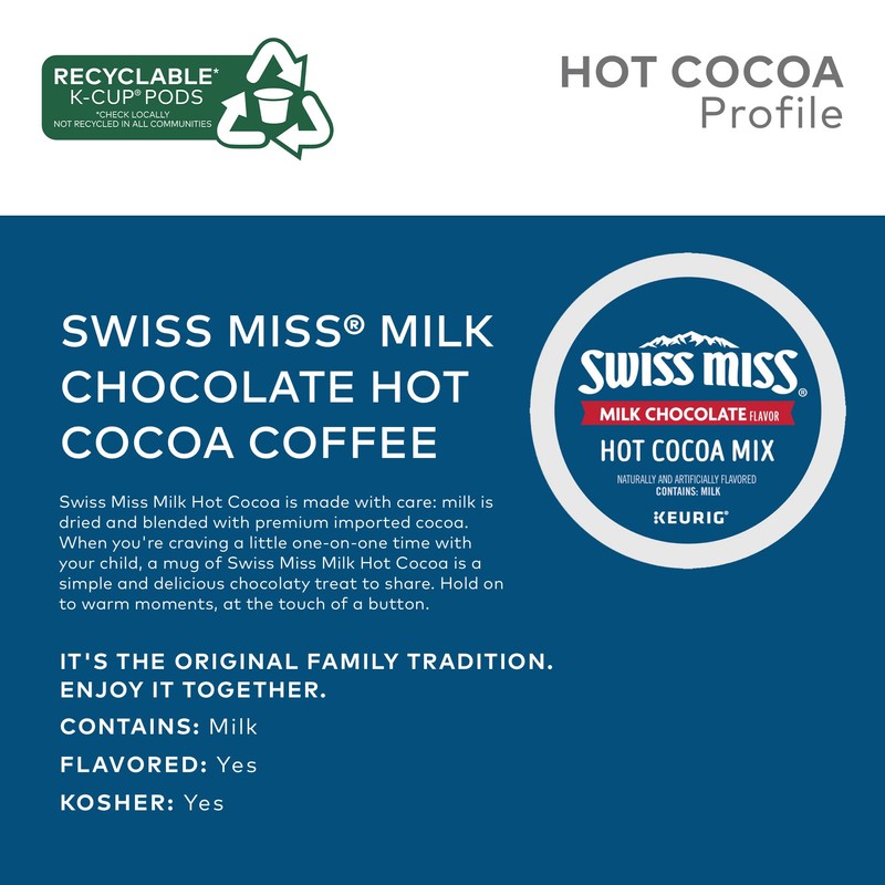 Swiss Miss Milk Chocolate Hot Cocoa Keurig Single-Serve K Cup