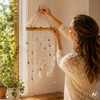 Crystal Sun Catcher,Rainbow Suncatcher Wooden Hanging Prism Window Decor